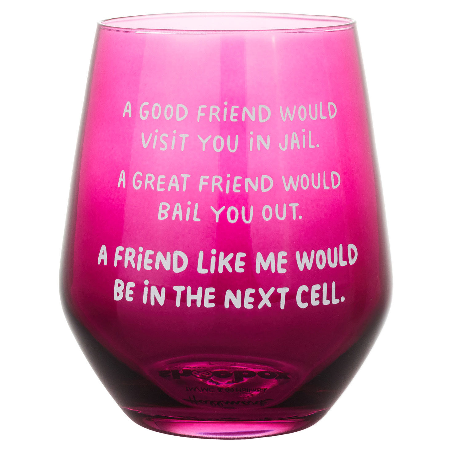 A Friend Like Me Funny Stemless Wine Glass, 15.5 oz.