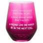 A Friend Like Me Funny Stemless Wine Glass, 15.5 oz., , large image number 1