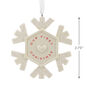 Our First Christmas White Snowflake Ornament measurement image number 3