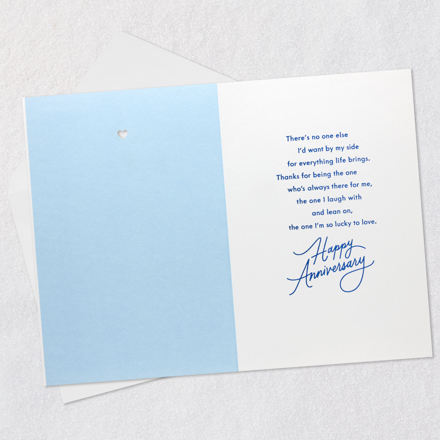 Couple on Beach Anniversary Card for Husband Open card with envelope image number 3