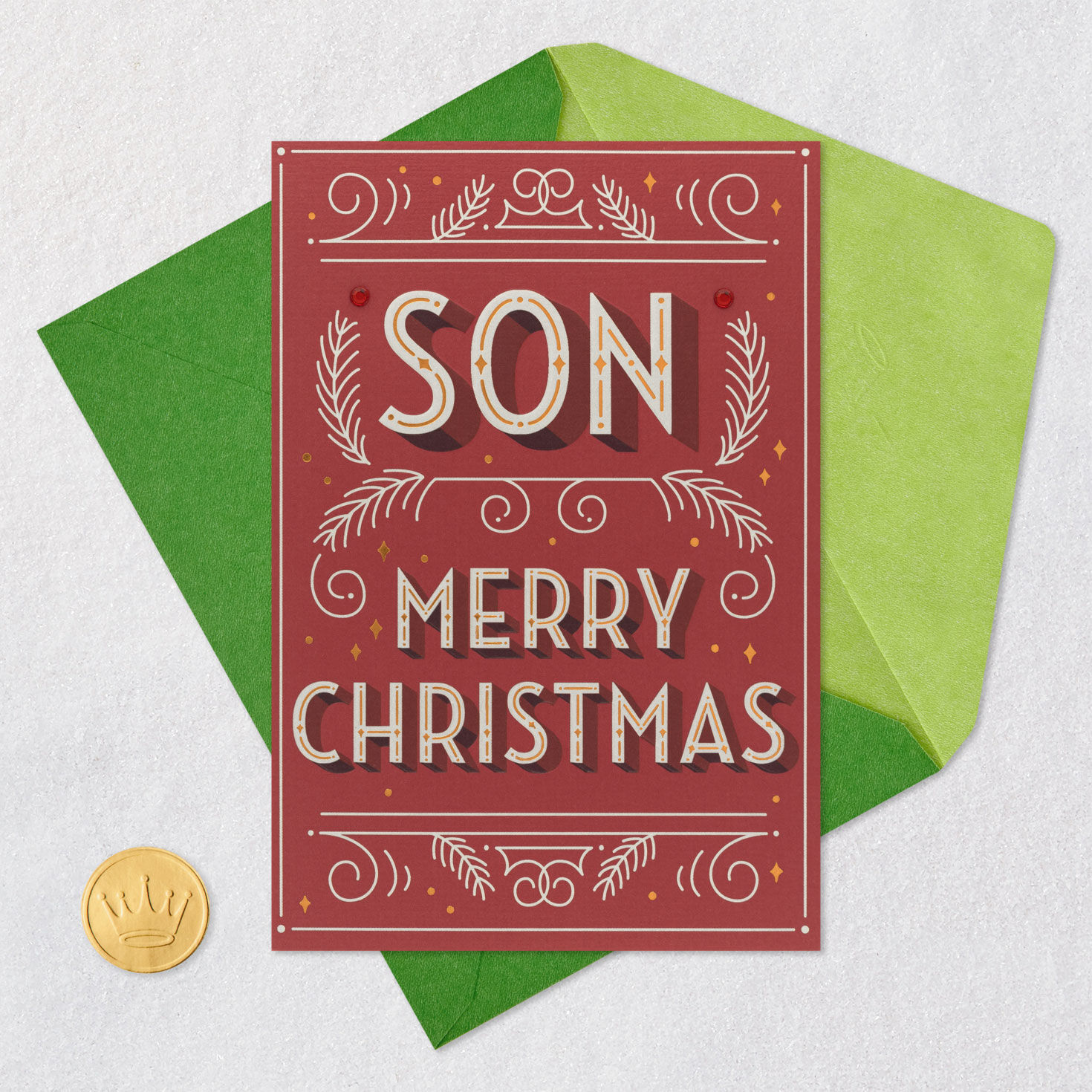 Smiles, Stories and Love Christmas Card for Son, , large image number 6