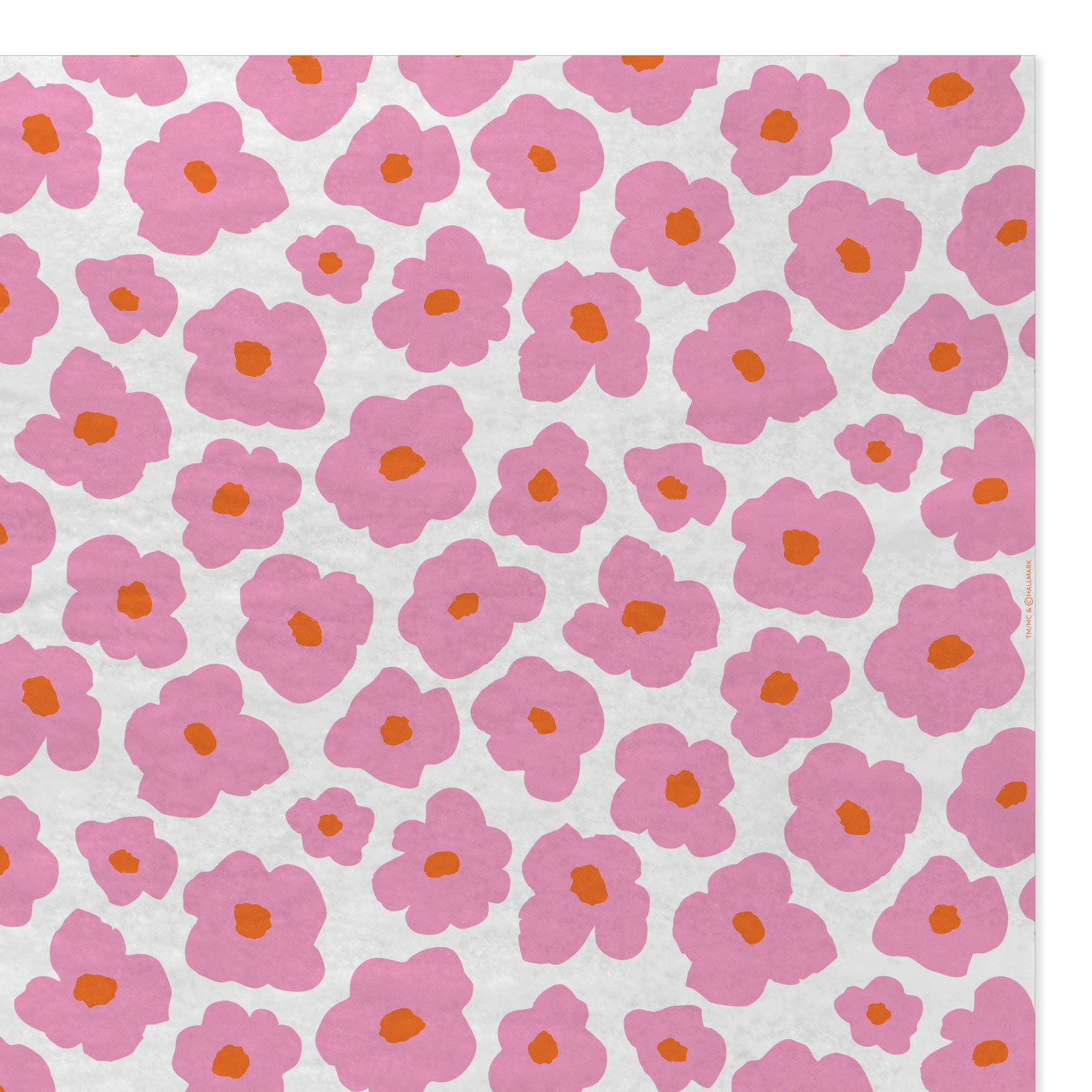 Pink Flowers on White Tissue Paper Pack flat square image number 4