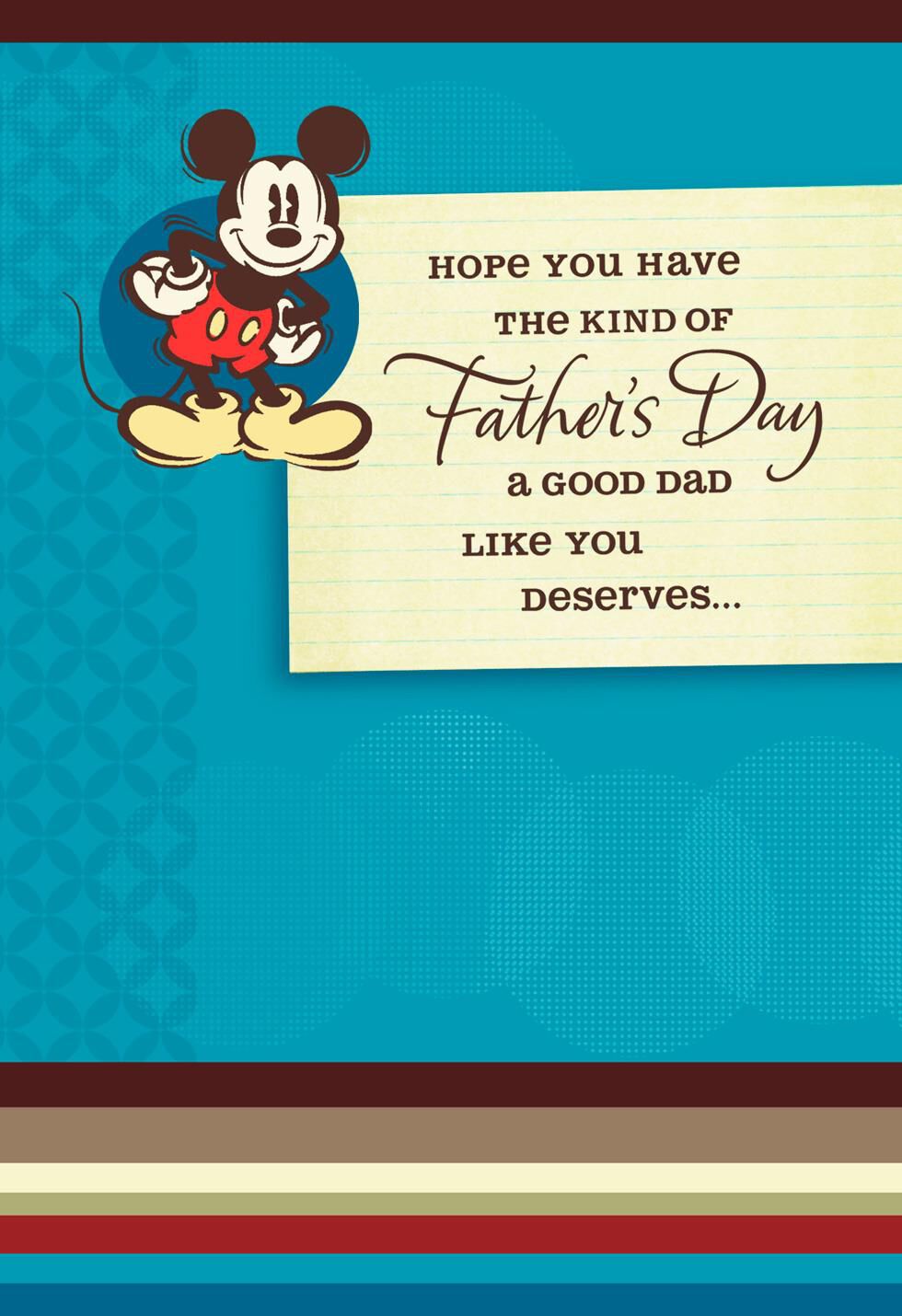 Mickey Mouse You Deserve the Best Father's Day Card