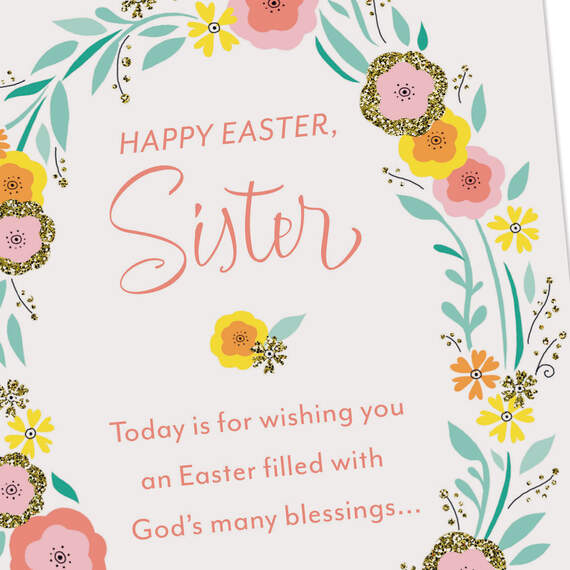 God's Blessings Religious Easter Card for Sister, , large image number 4