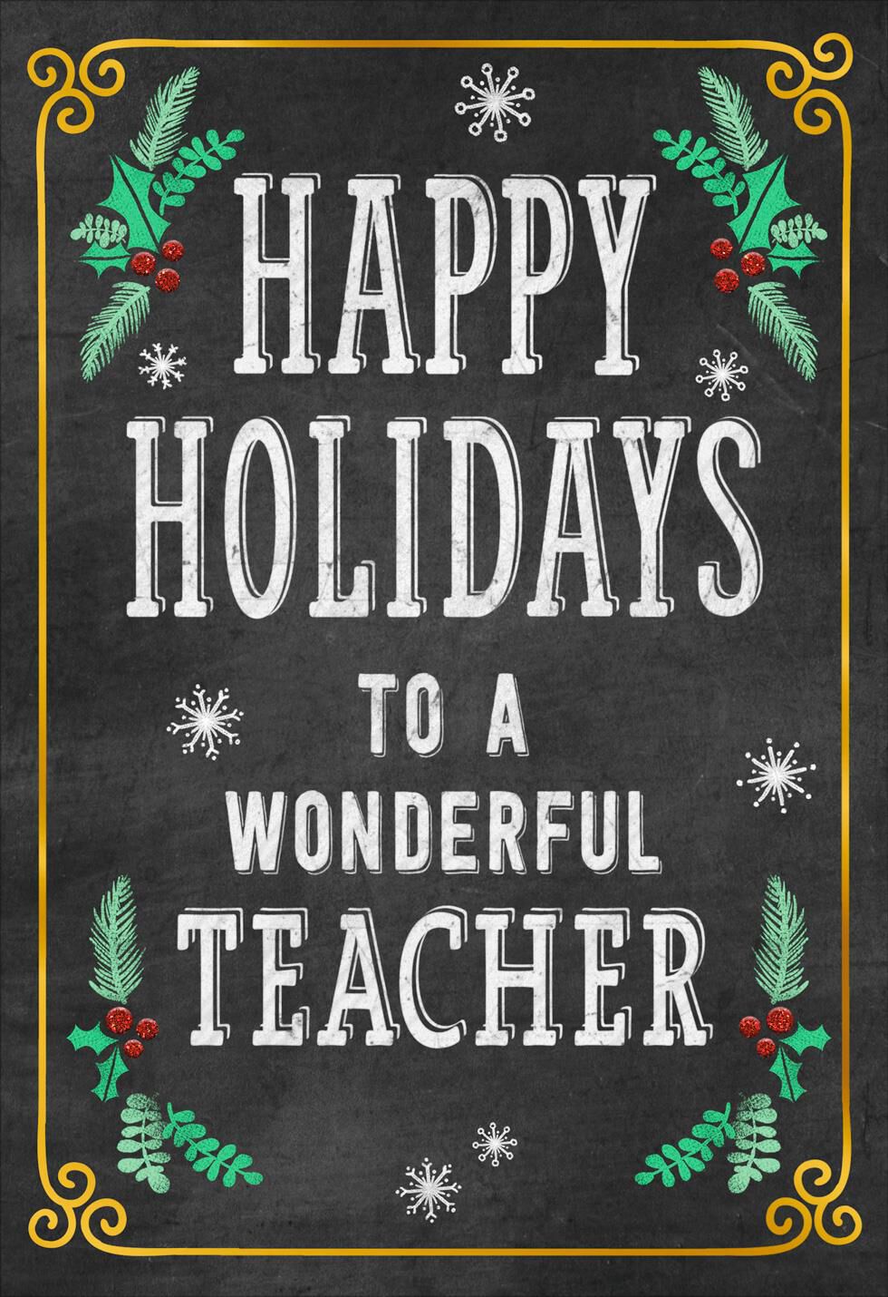 Well-Deserved Break Christmas Card for Teacher