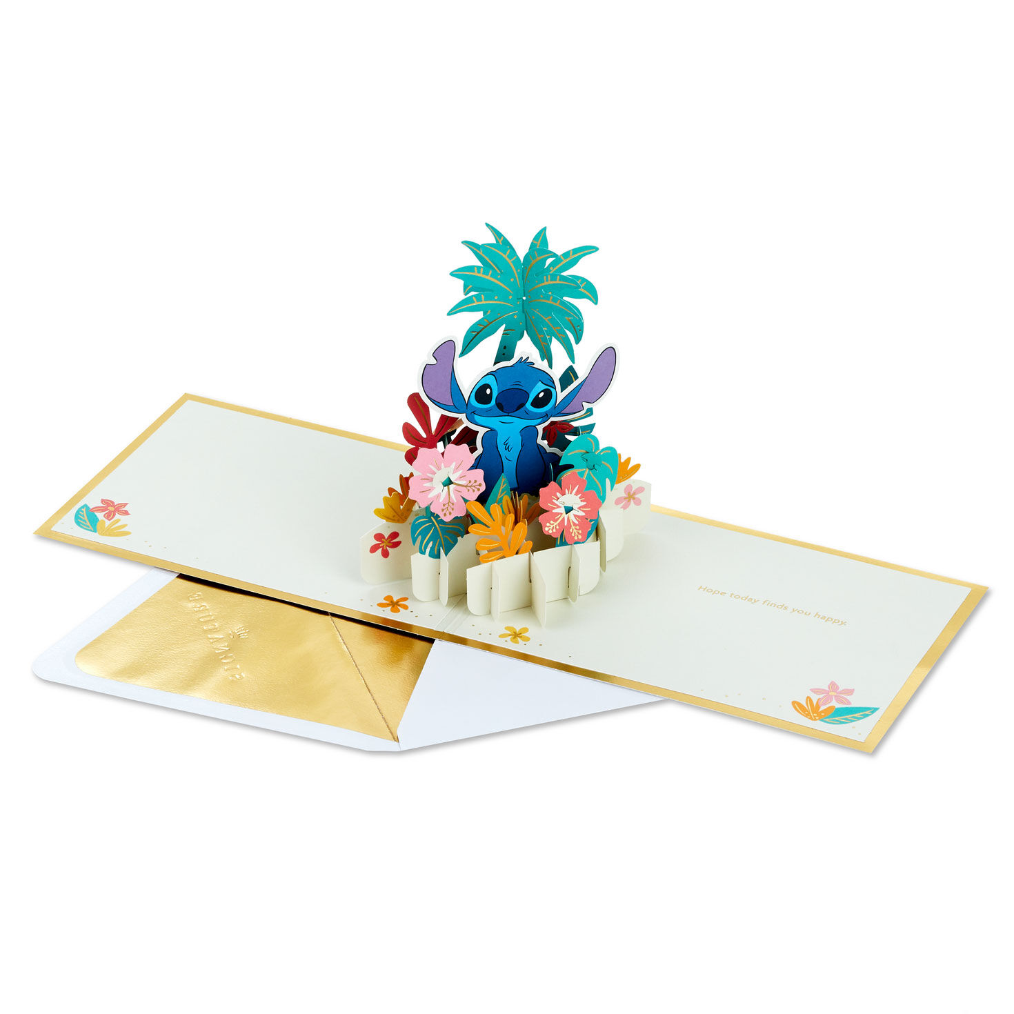 Disney Lilo & Stitch Aloha Tropical 3D Pop-Up Card Pop-up Card with Envelope image number 2
