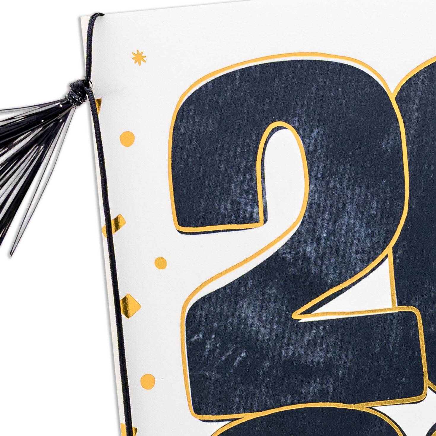 Black and Gold Confetti Class of 2026 Graduation Card Card Front Detail image number 4