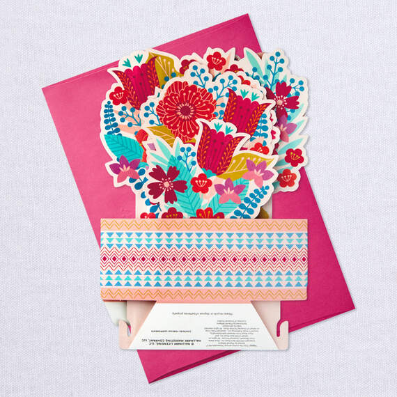 Floral Bouquet Musical 3D Pop-Up Mother's Day Card With Light, , large image number 7
