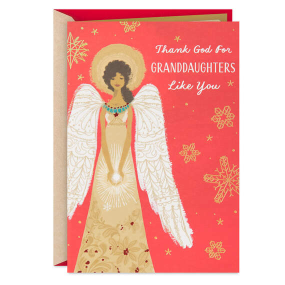 Thanking God for You Christmas Card for Granddaughter, , large image number 1