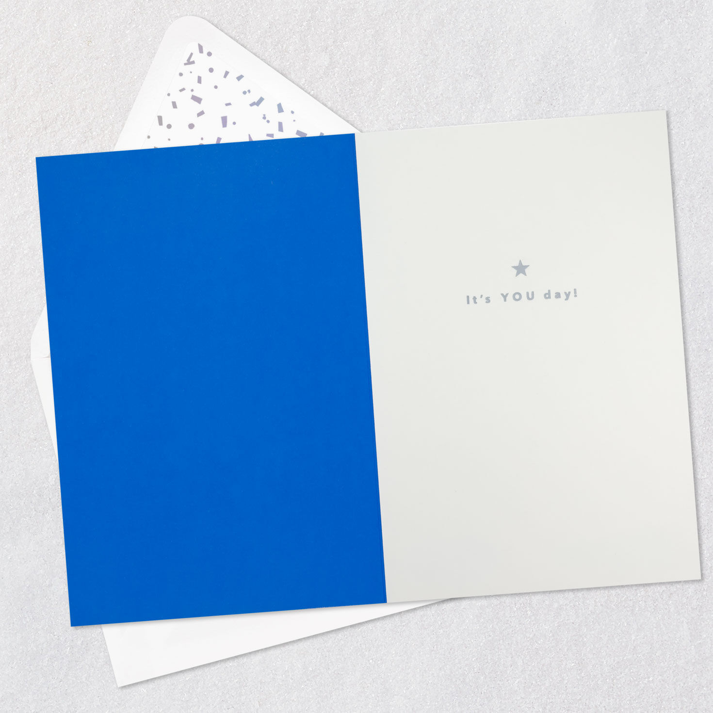 Glittery Balloon with Tassels on Blue Birthday Card Open card with envelope image number 3