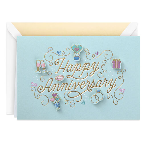 Icons of Love Anniversary Card, 