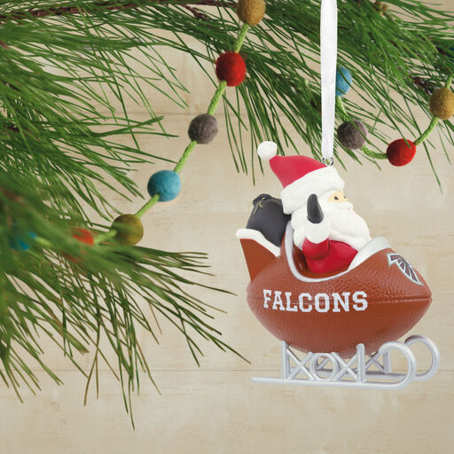 NFL Atlanta Falcons Santa Football Sled Hallmark Ornament, 