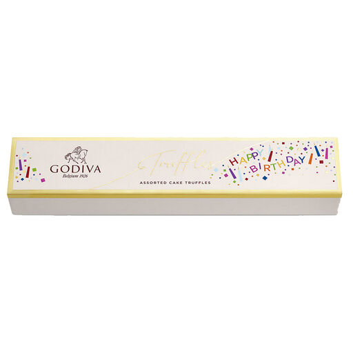 Godiva Assorted Birthday Cake Truffle Flight, 6 Pieces, 
