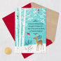 Deer and Bird Christmas Card Card Front with Envelope and Gold Seal image number 6