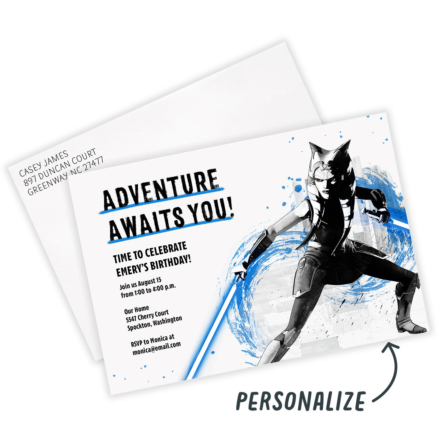 Star Wars: Ahsoka&trade; Adventure Birthday Invitation, , large image number 2