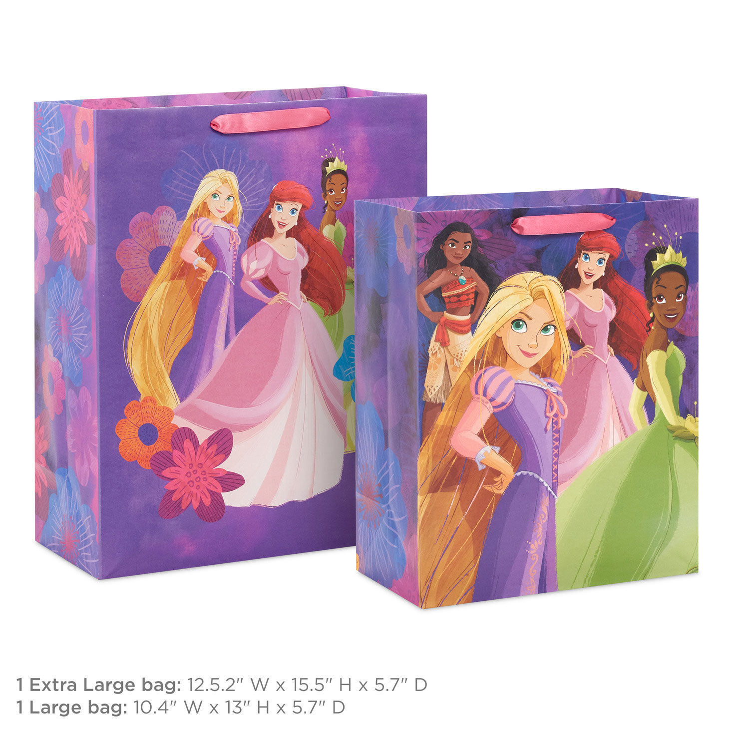 Disney Princess Pretty Purple and Floral 2 Pack Assorted Gift Bags Gift Bags Hallmark