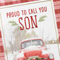 Vintage Red Truck Son Christmas Card Card Front Detail image number 4
