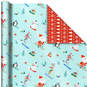 Santa and Friends 3-Pack Reversible Christmas Wrapping Paper, 120 sq. ft., , large image number 6
