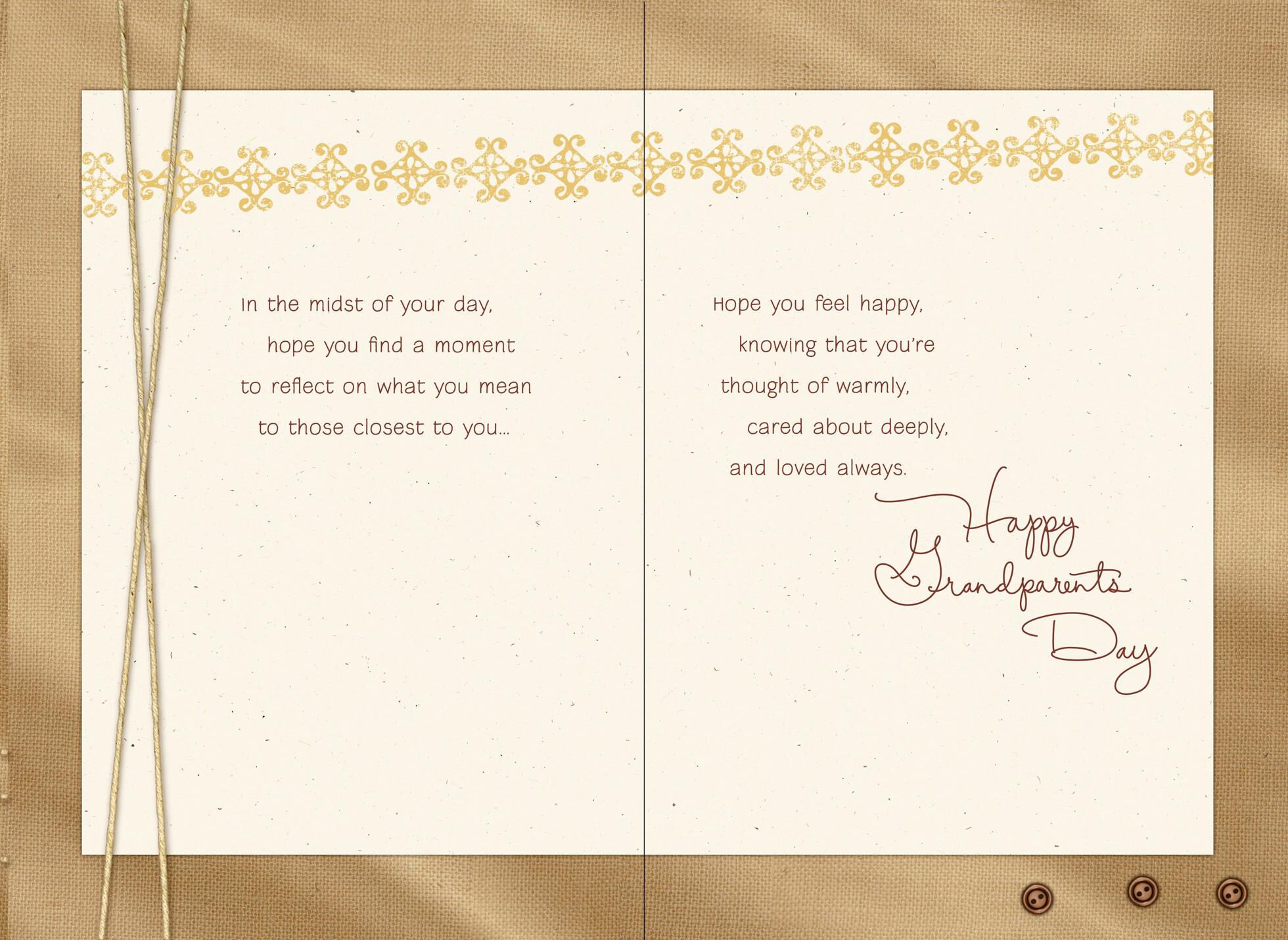 Flowers in a Glass Jar Grandparents Day Card