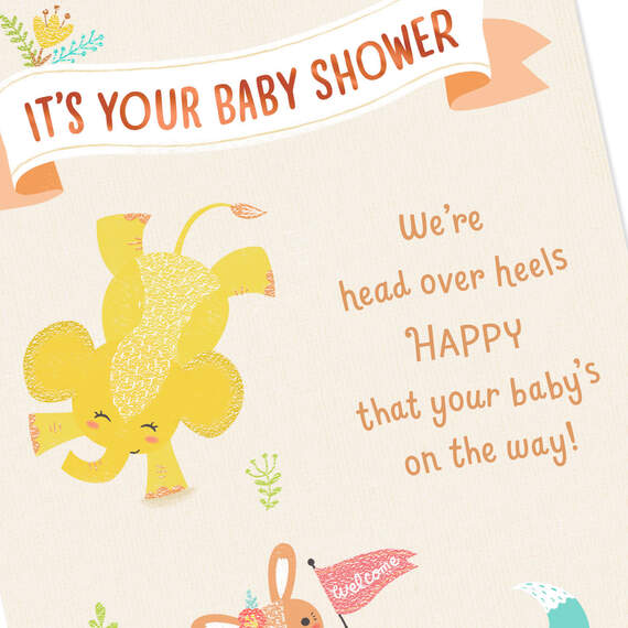 Head Over Heels Happy Baby Shower Card for New Baby, , large image number 4