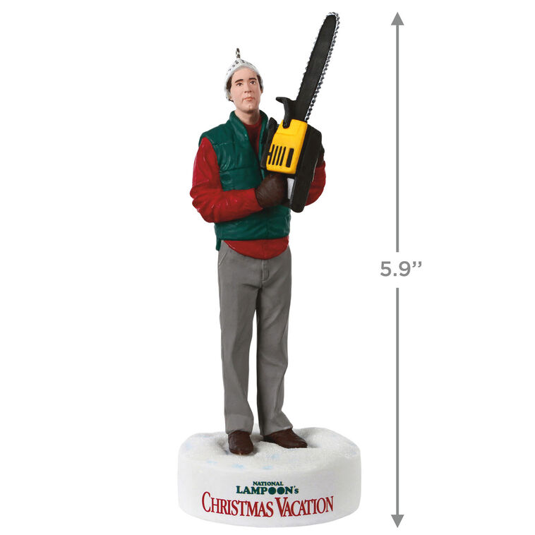 Clark With Chain Saw Keepsake Ornament measurement image number 3