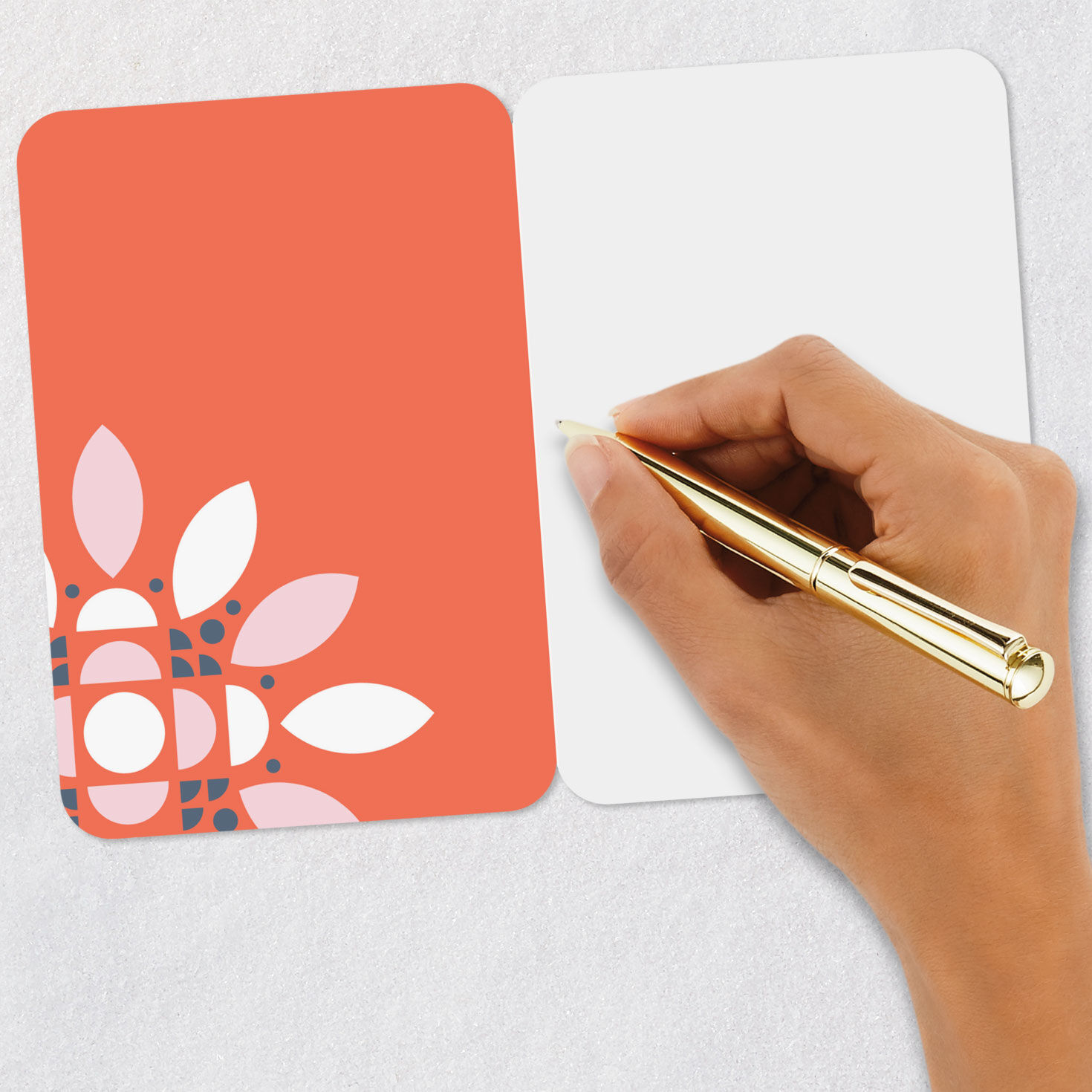 Geometric Flower on Blue Blank Card for only USD 2.99 | Hallmark