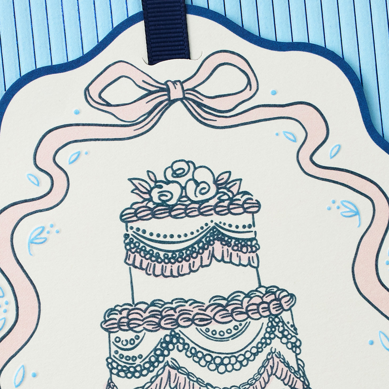 Vintage Wedding Cake Congratulations Wedding Card Card Front Detail image number 5