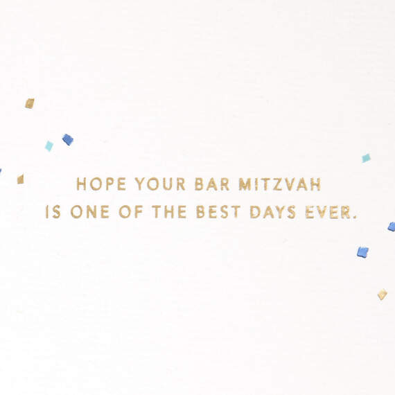 Best Day Ever Confetti Bar Mitzvah Card, , large image number 2