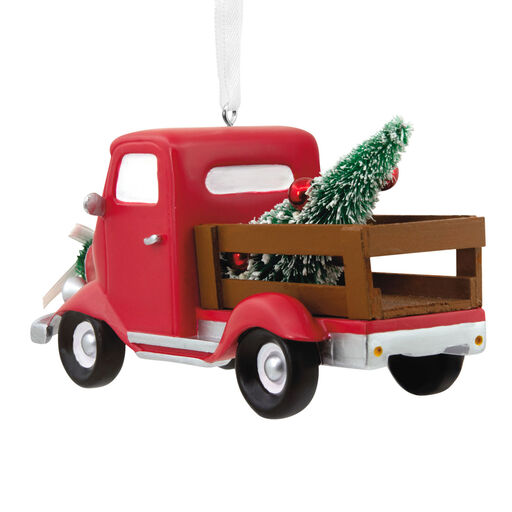 Signature Red Truck With Tree Hallmark Ornament, 