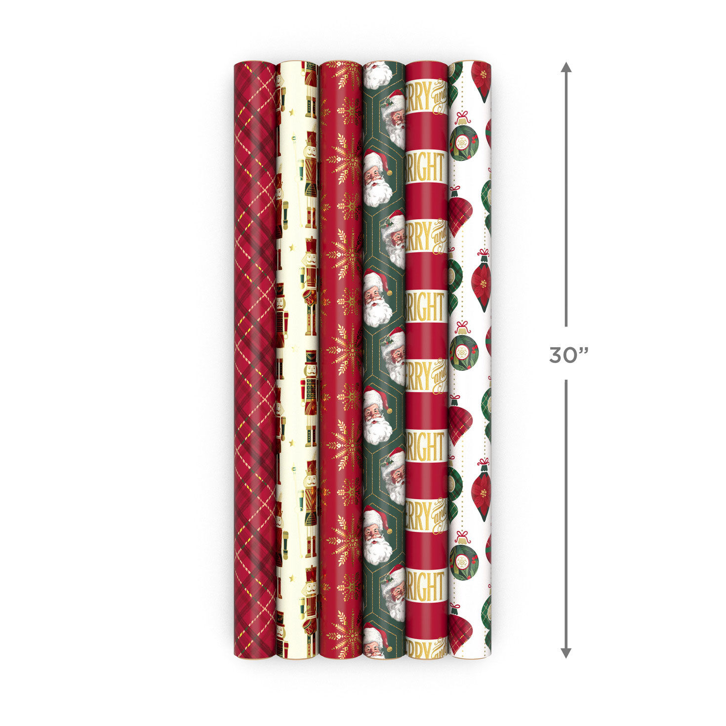 Classic Santa Assorted Christmas Wrapping Paper  image number 8