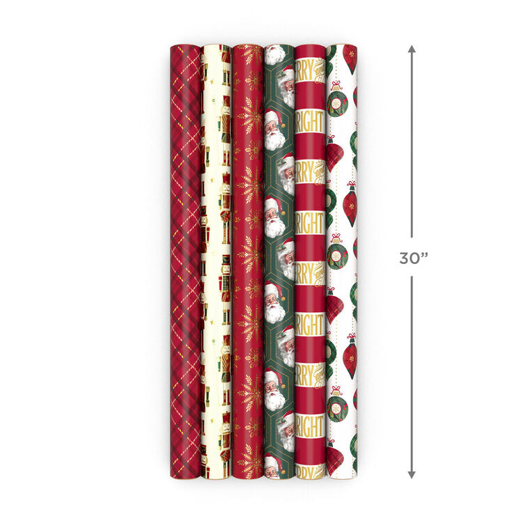 Classic Santa Assorted Christmas Wrapping Paper  image number 8