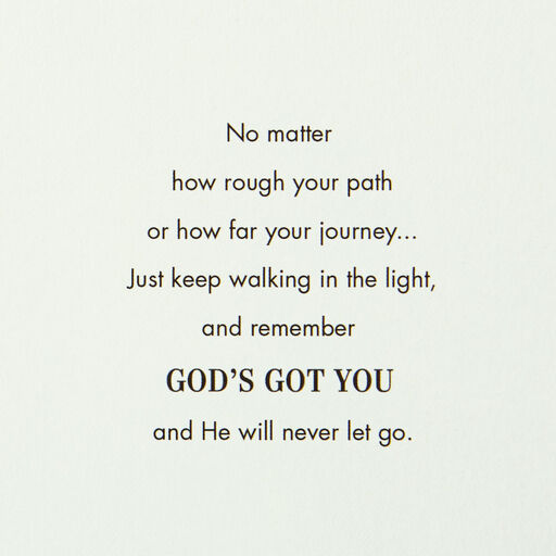 God's Got You Religious Encouragement Card With Bookmark, 