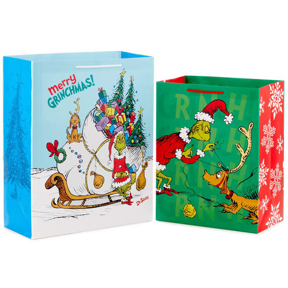 Dr. Seuss's How the Grinch Stole Christmas 2-Pack Assorted Christmas Gift Bags, , large image number 6