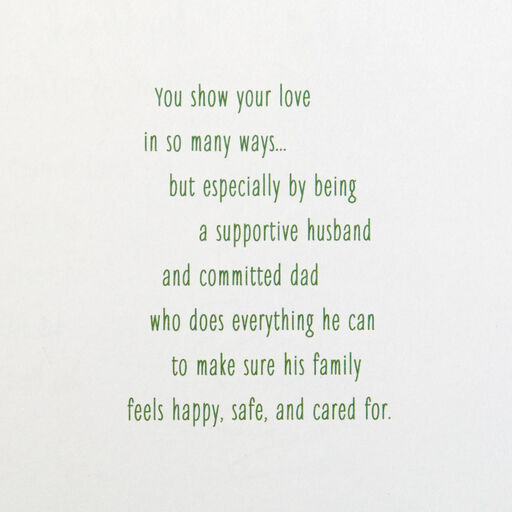 Supportive Husband, Committed Dad Father's Day Card for Husband, 
