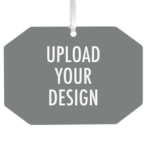 Design-Your-Own Rectangle Personalized Photo Metal Ornament, 
