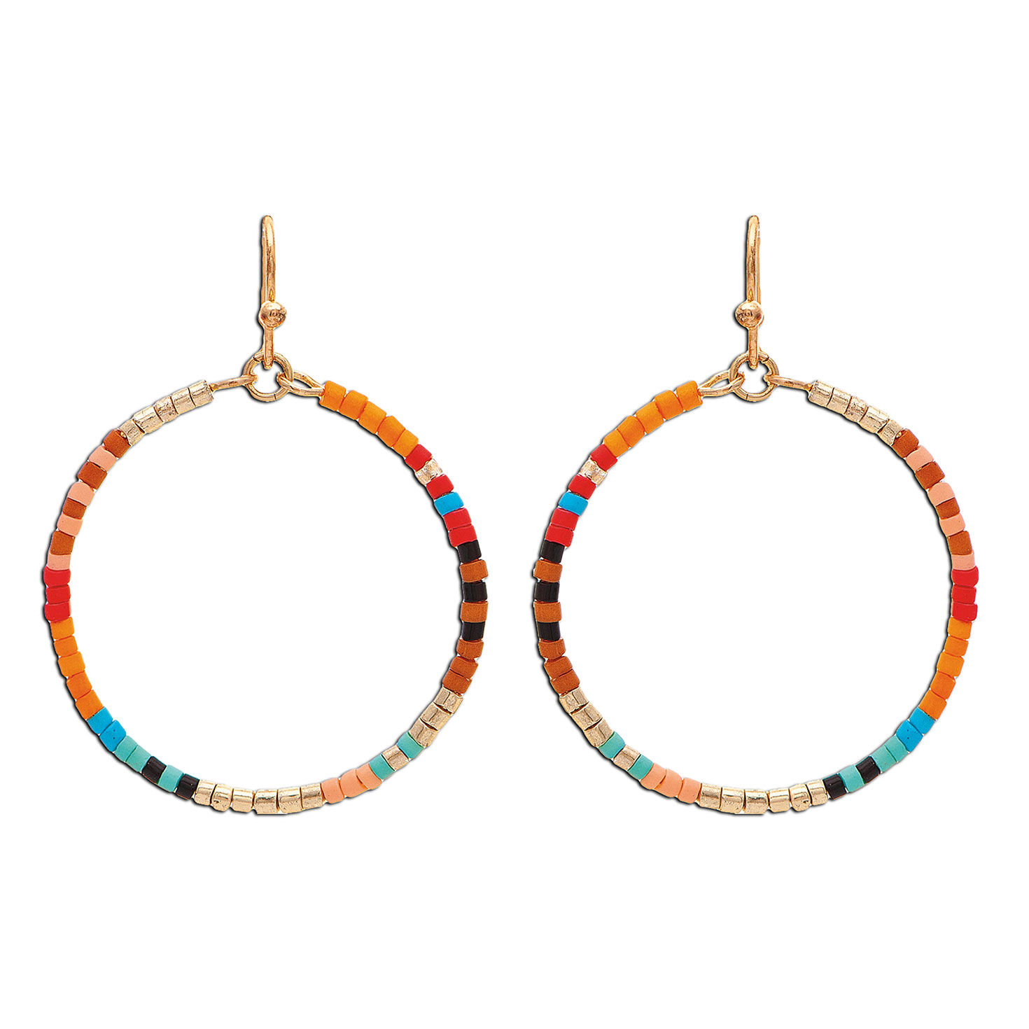 Rain Jewelry Colorful Seed Bead Hoop Earrings for only USD 13.00 | Hallmark
