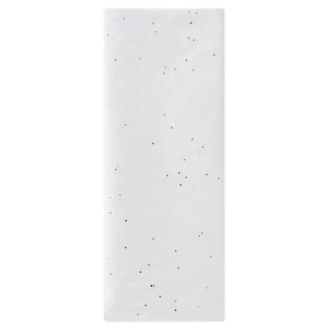 White With Gems Tissue Paper, 4 sheets, White with Jewels, large