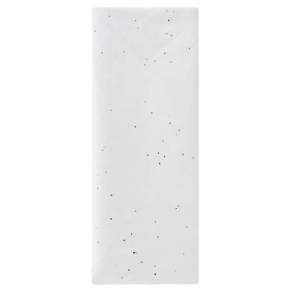 White With Gems Tissue Paper, 4 sheets