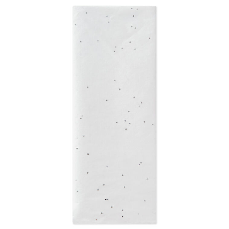 White With Gems Tissue Paper, 4 sheets