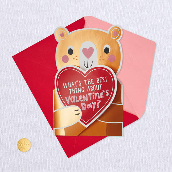 Bear Hug Love You Musical Valentine's Day Card, , large image number 7