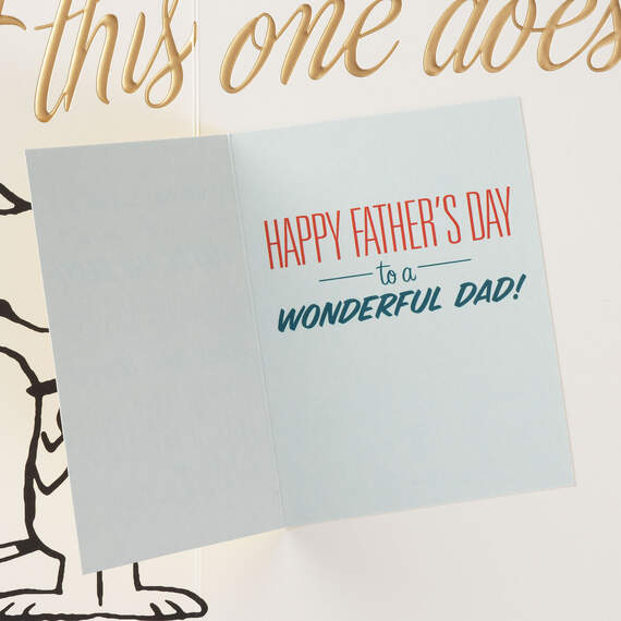 Peanuts® Snoopy Wonderful Dad Father's Day Card With Mini Card, , large image number 2