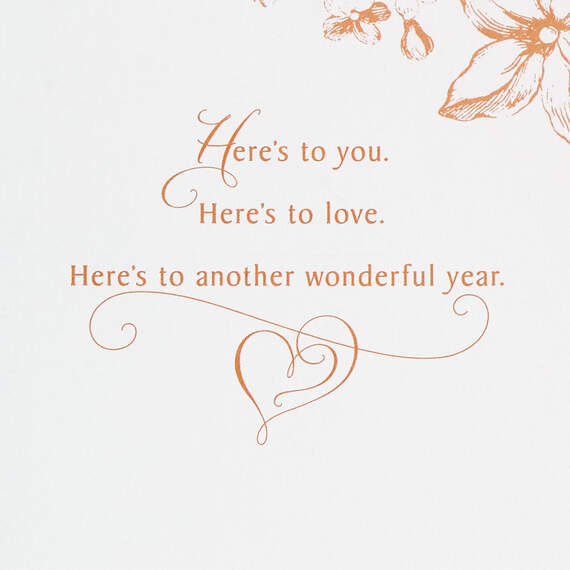 Here's to Love Anniversary Card, , large image number 2