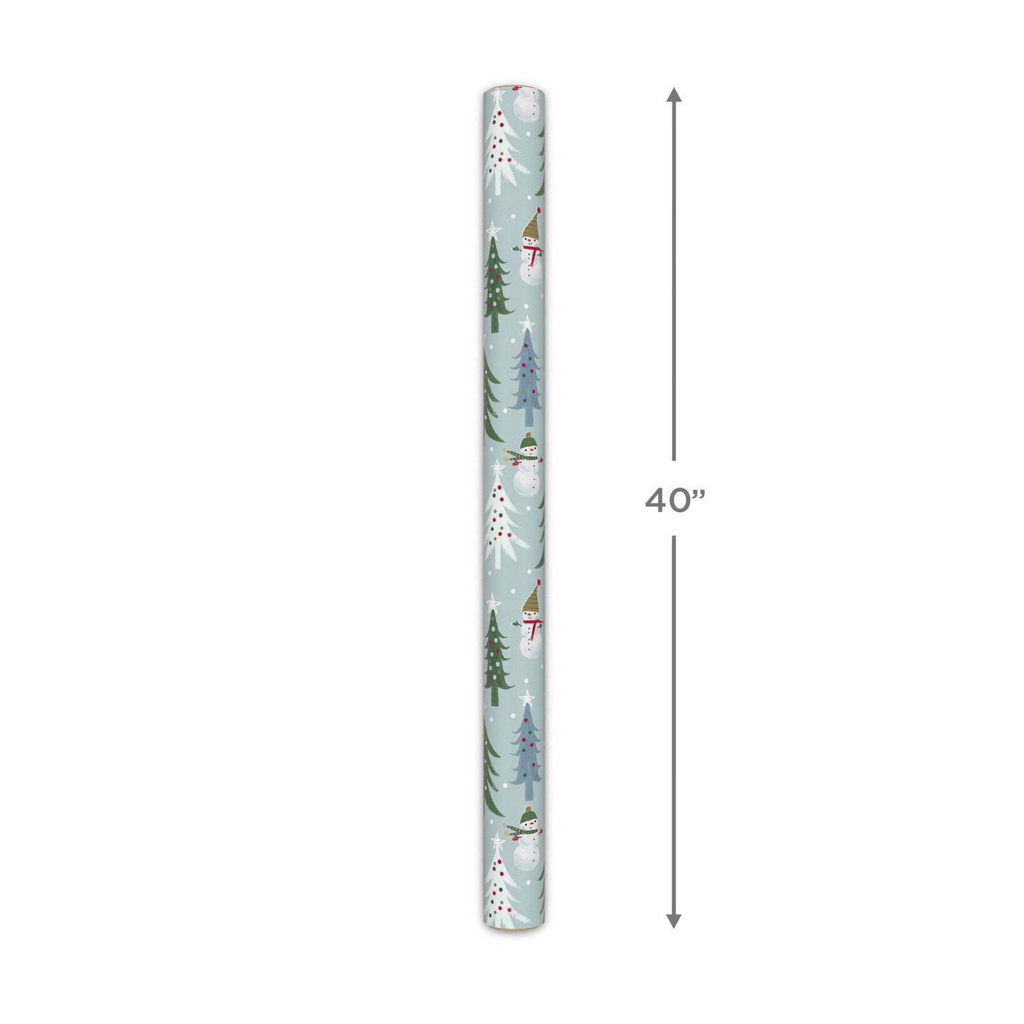 Snowmen and Christmas Trees Jumbo Wrapping Paper  image number 5