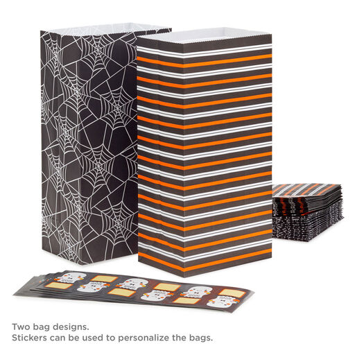 You've Been Booed 30-Pack Halloween Paper Goodie Bags With Stickers, 