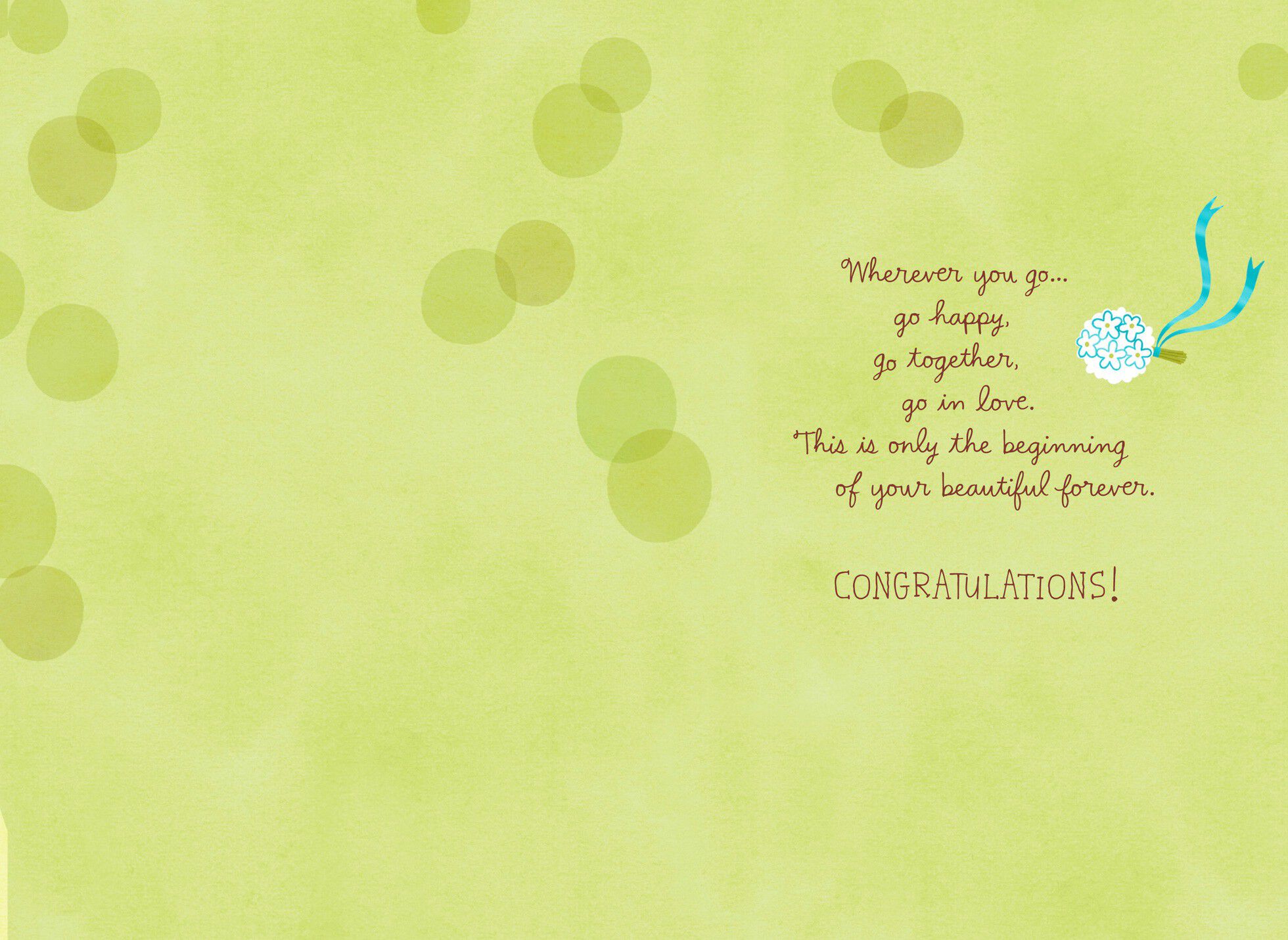 Bouquet Toss Convertible Wedding Congratulations Card