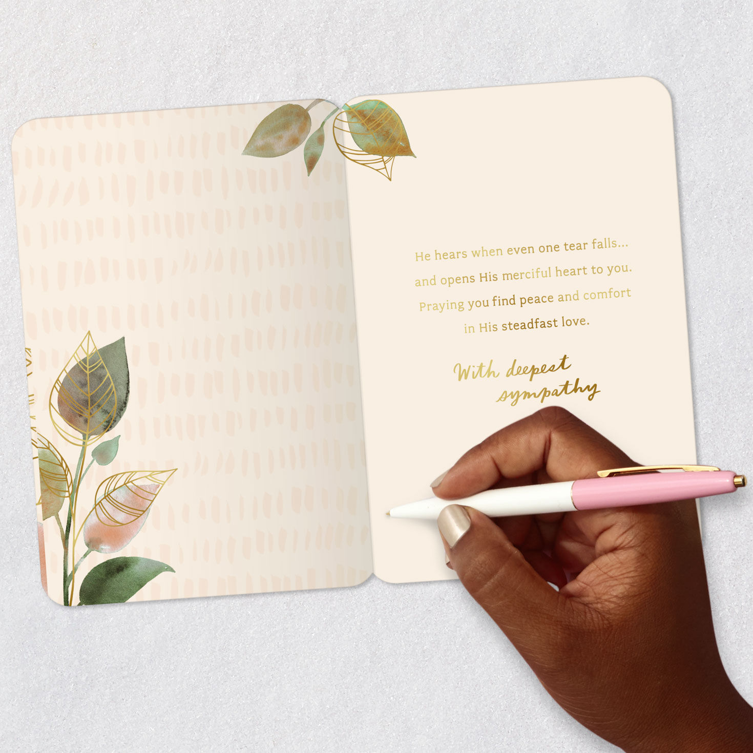 His Eye Is on the Sparrow Sympathy Card, , large image number 6