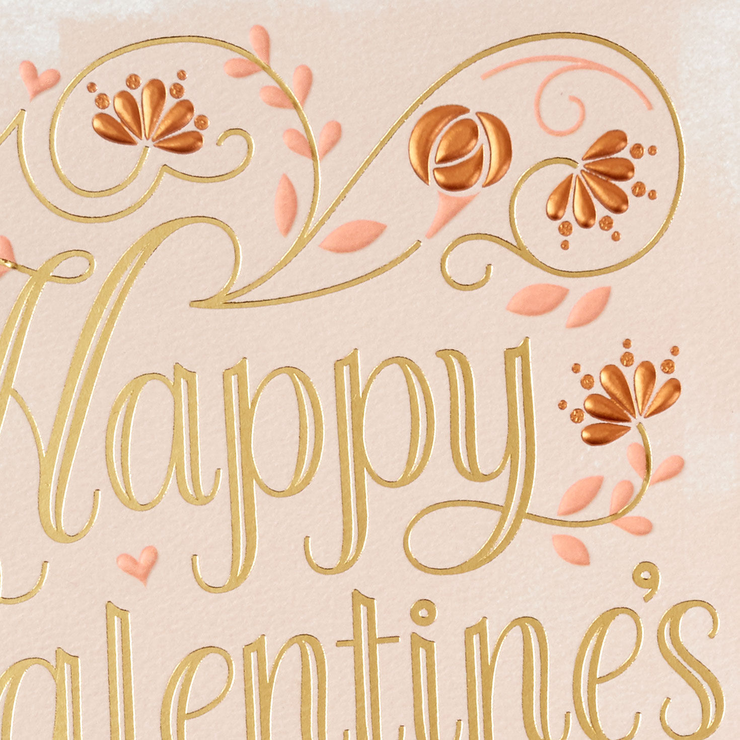 Fancy Lettering and Flowers on Pink Valentine's Day Card  image number 4