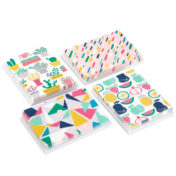 Pattern Play Assorted Blank Note Cards, Pack of 48