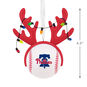 Phillies Reindeer Baseball Christmas Ornament measurement image number 3