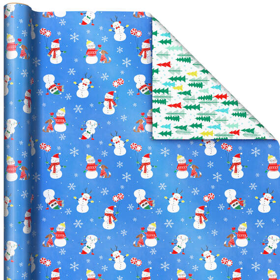 Santa and Friends 3-Pack Reversible Christmas Wrapping Paper, 120 sq. ft., , large image number 5